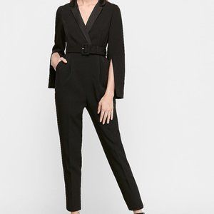 Express Black Belted Jumpsuit
